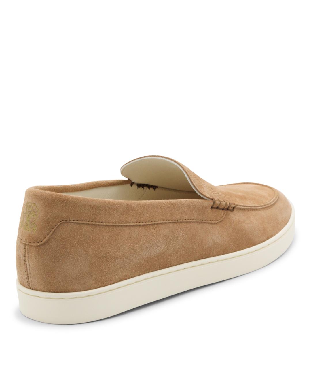 BRUNELLO CUCINELLI Бежевые замшевые лоферы, фото 3