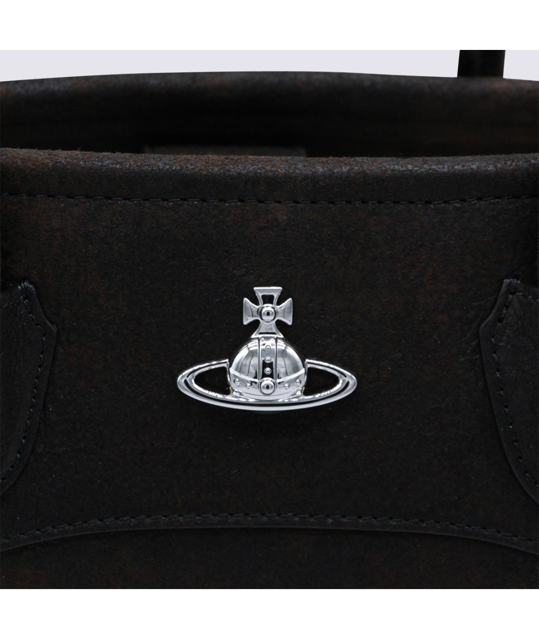 VIVIENNE WESTWOOD Черная сумка с короткими ручками, фото 8