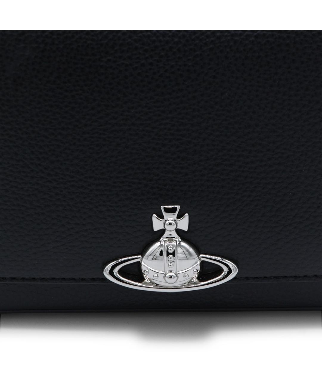 VIVIENNE WESTWOOD Черная сумка с короткими ручками, фото 7