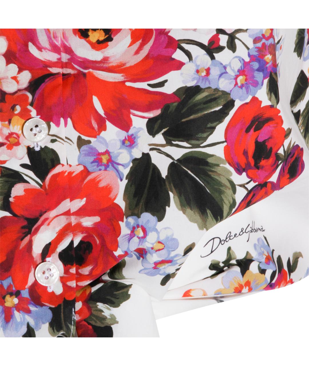 DOLCE&GABBANA Белая хлопковая рубашка, фото 4