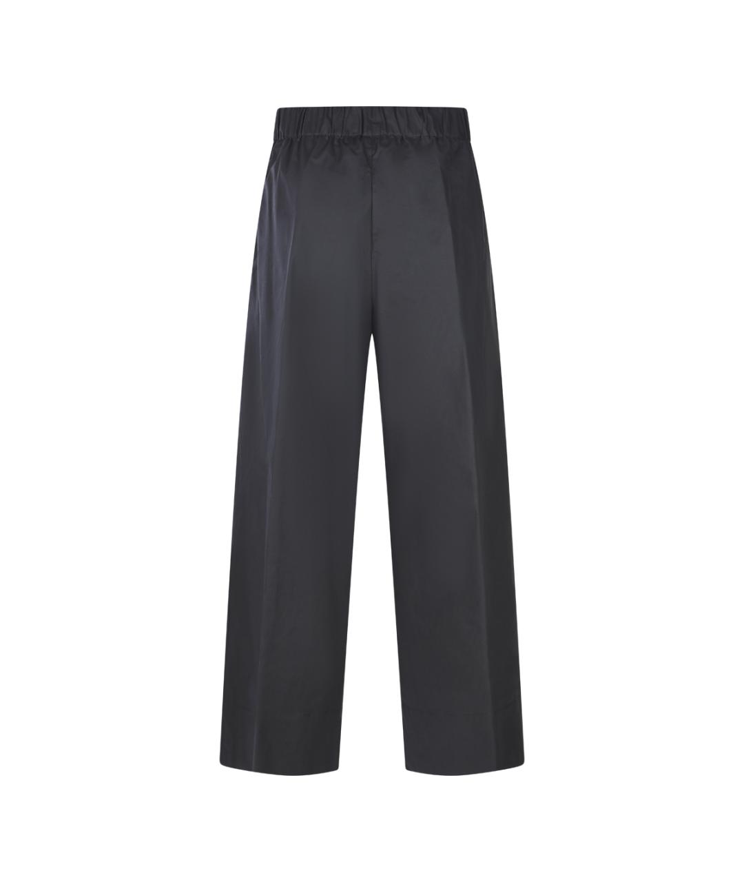 ANTONELLI FIRENZE Черные хлопко-эластановые прямые брюки, фото 2