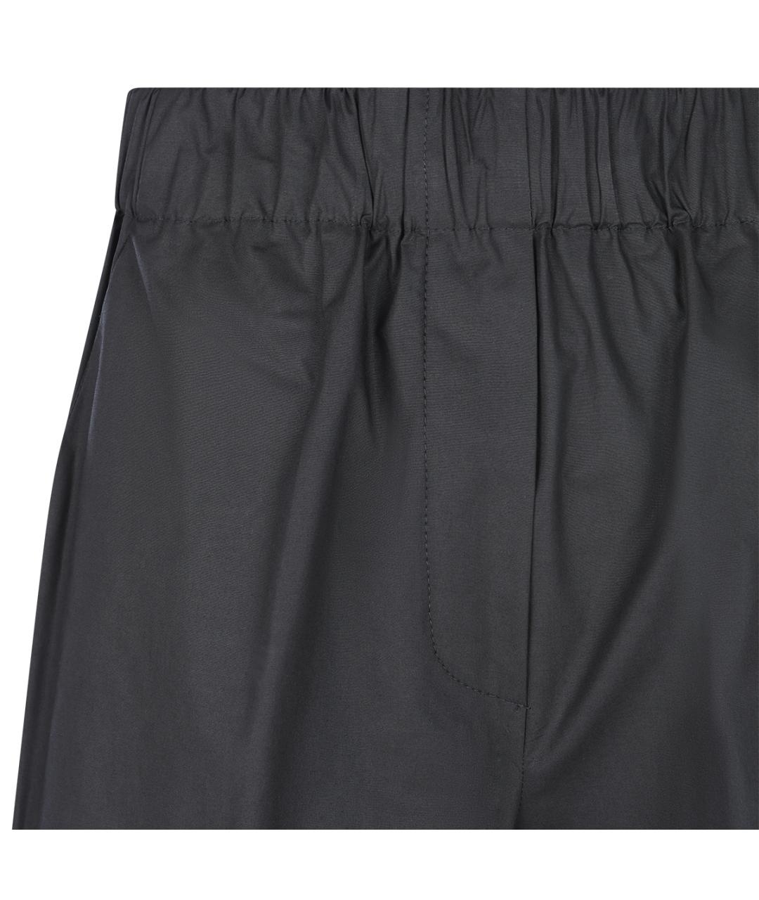 ANTONELLI FIRENZE Черные хлопко-эластановые прямые брюки, фото 3