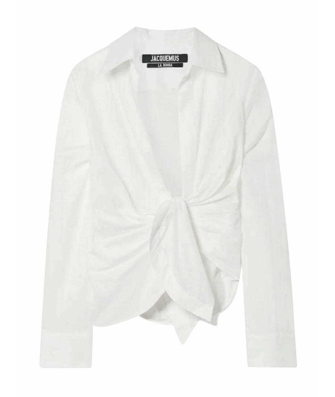 JACQUEMUS Белая хлопковая рубашка, фото 1