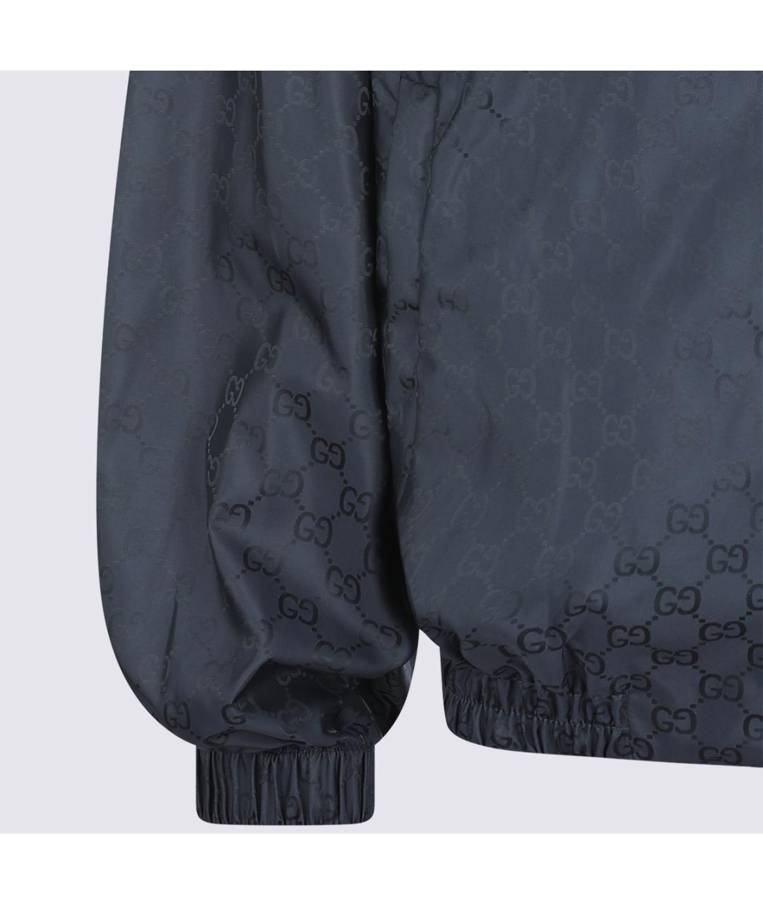 GUCCI Темно-синяя синтетическая куртка, фото 5