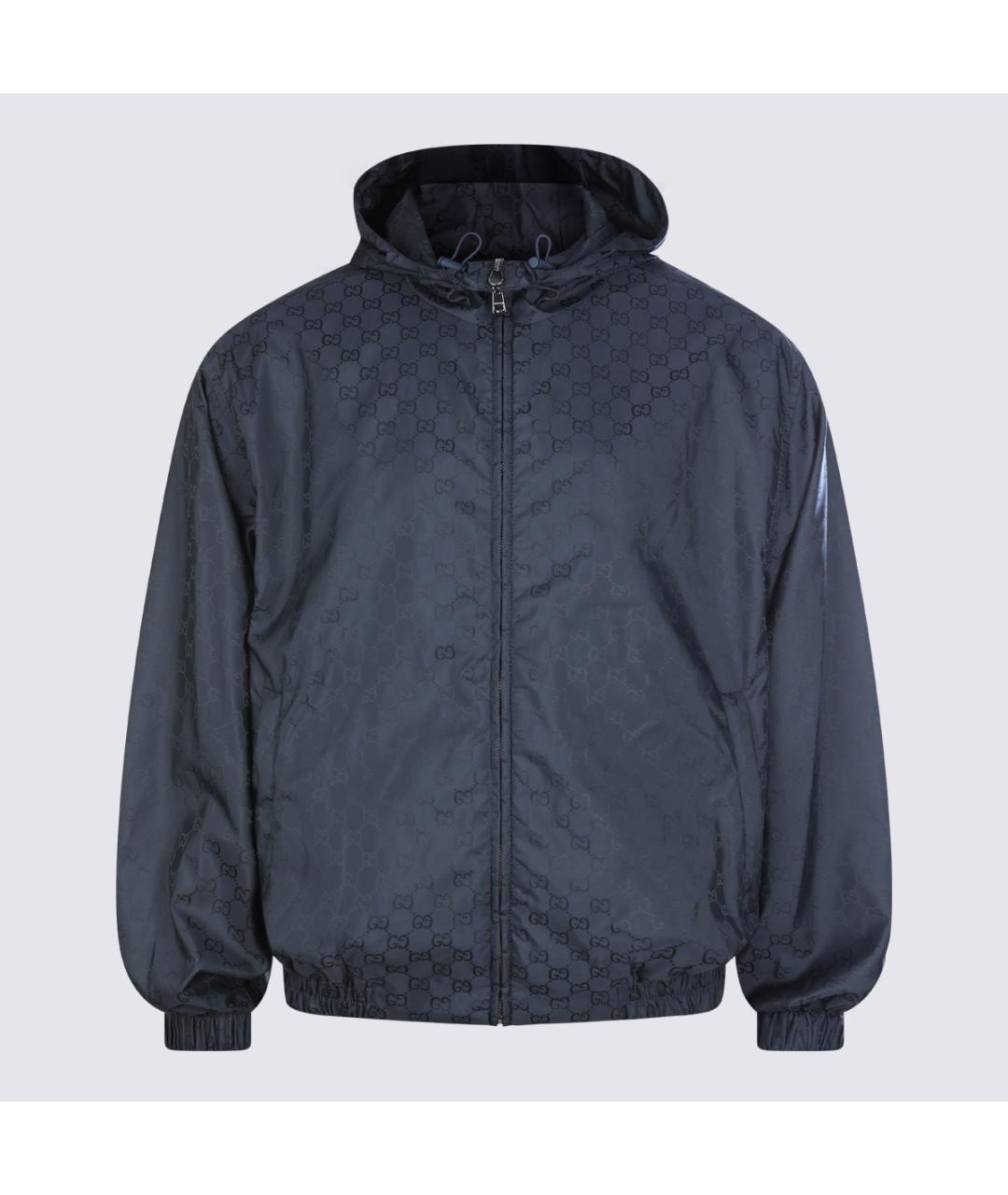 GUCCI Темно-синяя синтетическая куртка, фото 2