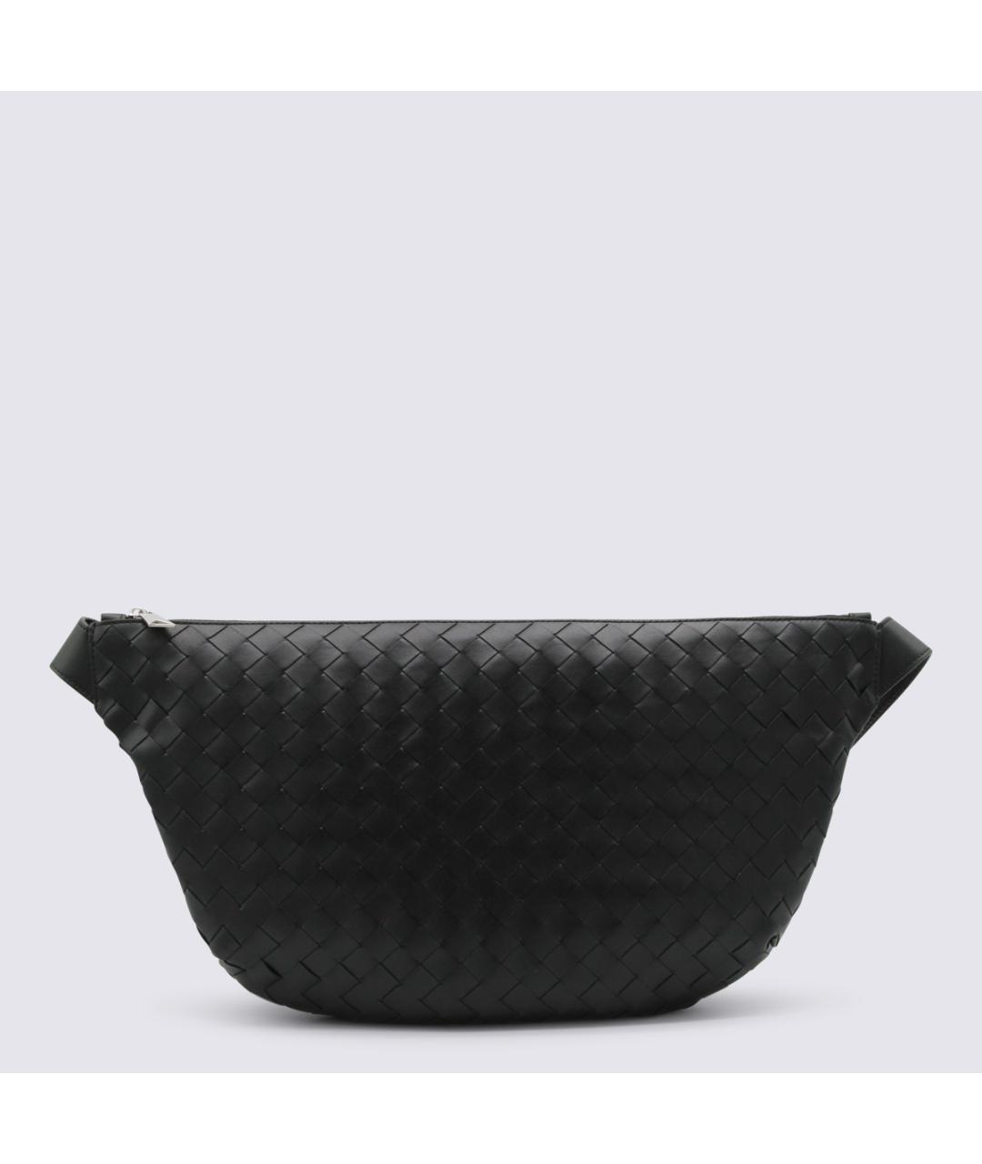 BOTTEGA VENETA Черная кожаная поясная сумка, фото 2