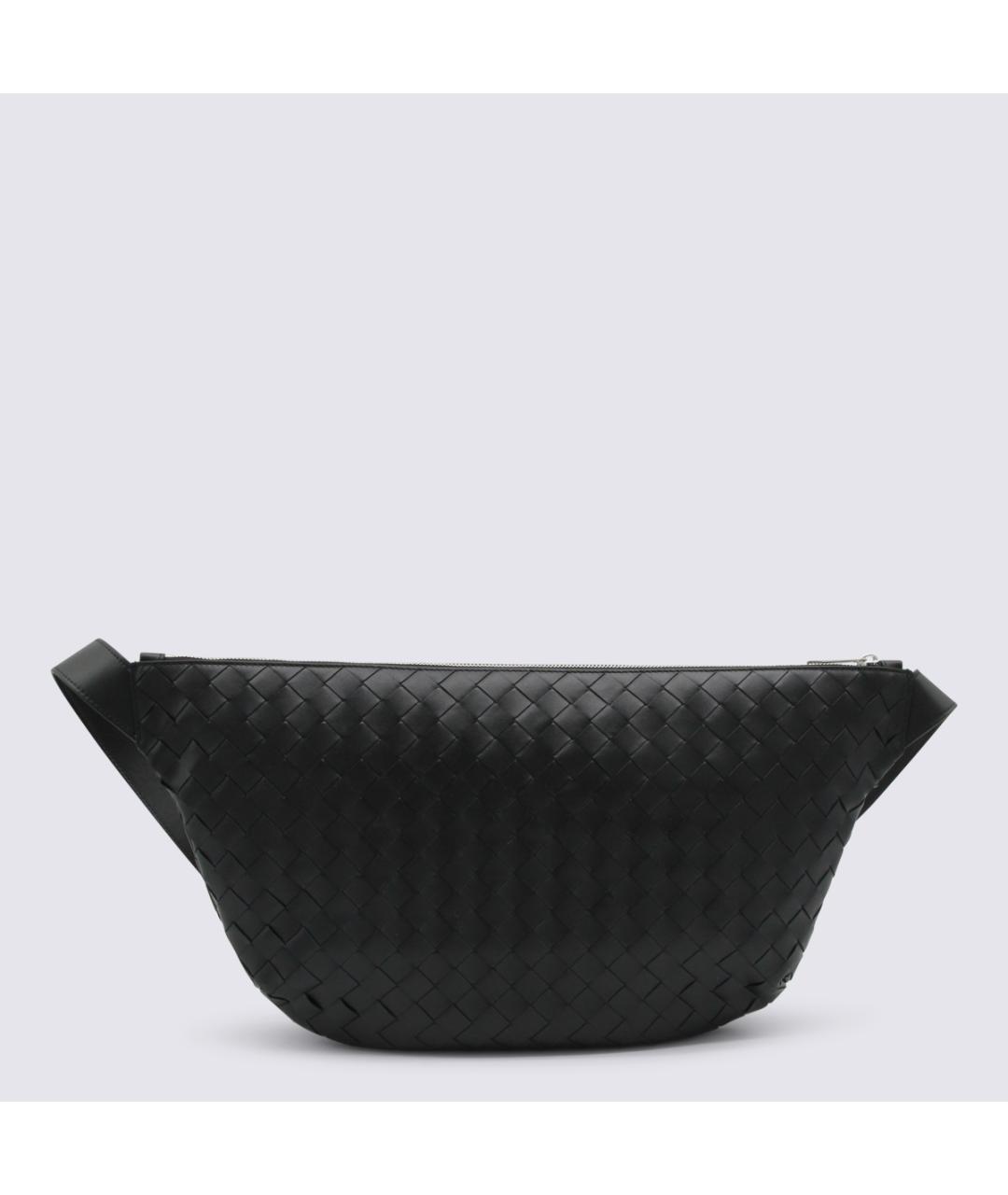 BOTTEGA VENETA Черная кожаная поясная сумка, фото 4