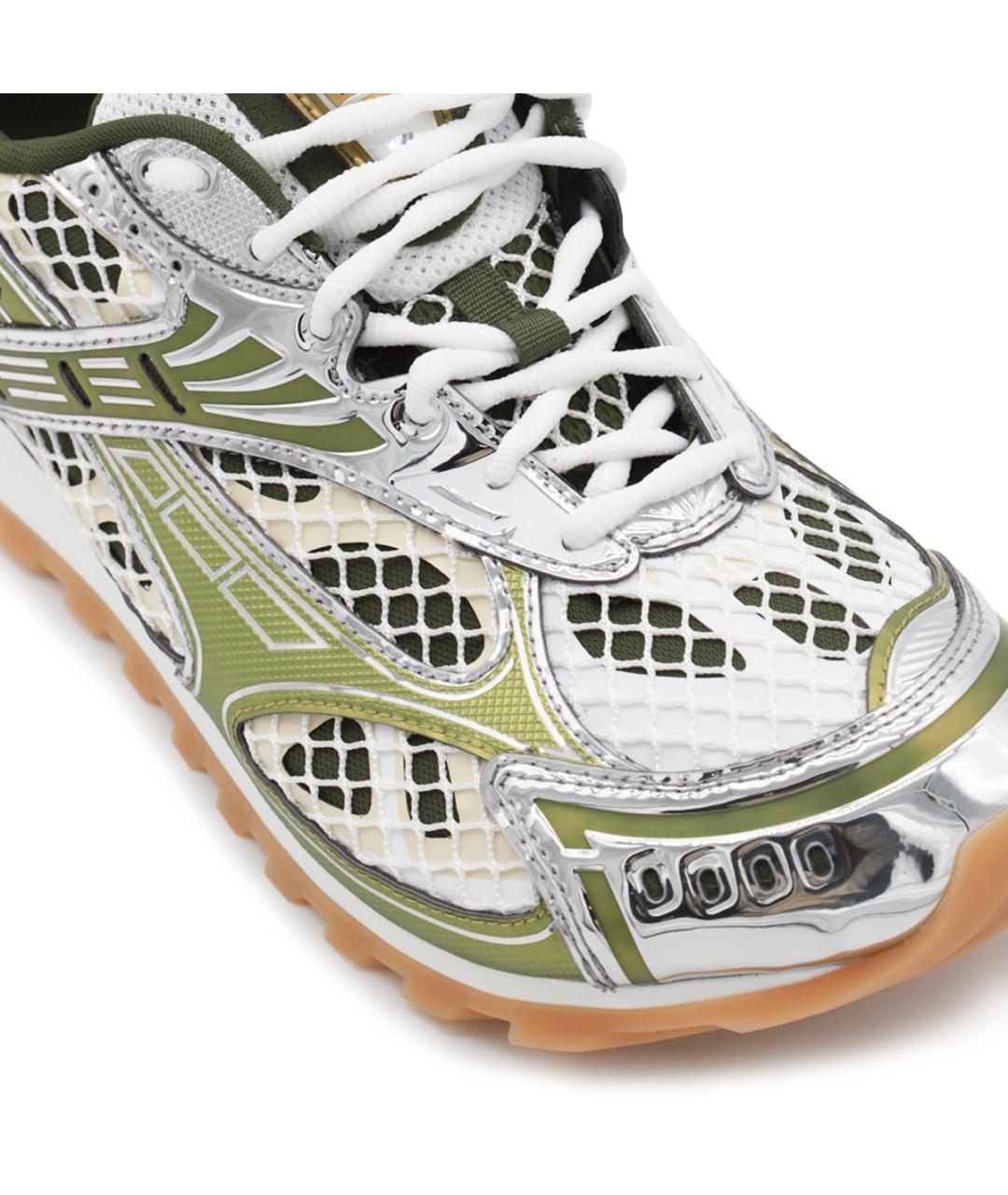 BOTTEGA VENETA Красные текстильные низкие кроссовки / кеды, фото 4