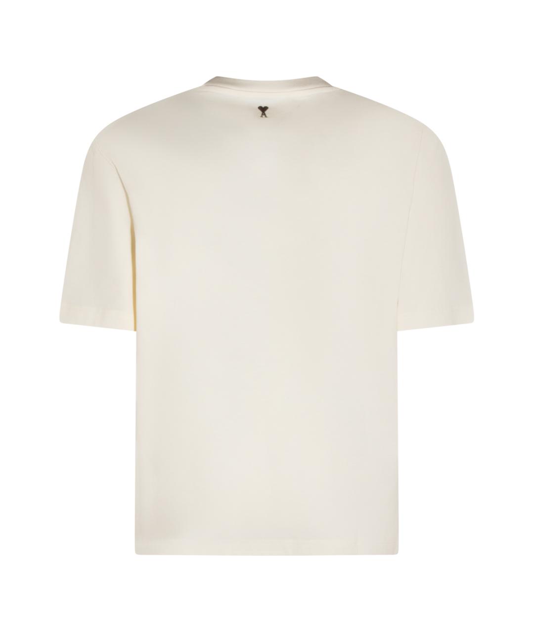 Ami Paris Бежевая хлопковая футболка, фото 2