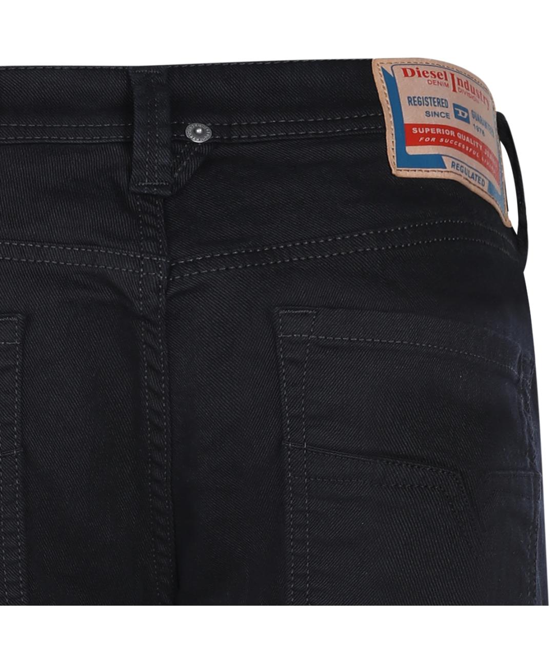 DIESEL Черные хлопковые прямые джинсы, фото 4