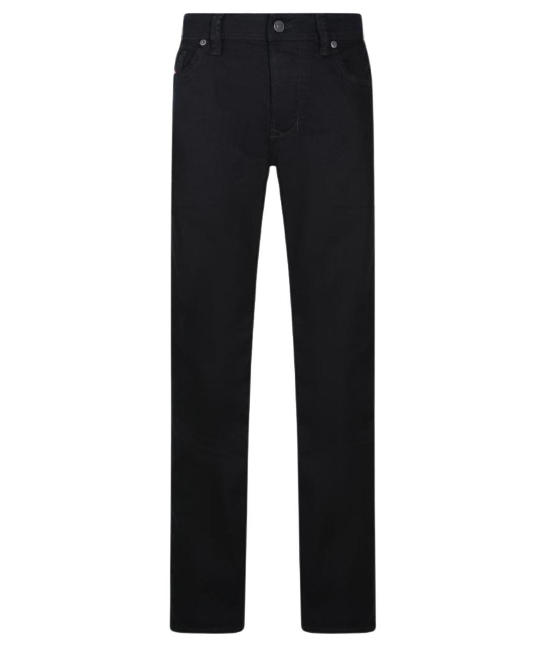 DIESEL Черные хлопковые прямые джинсы, фото 1