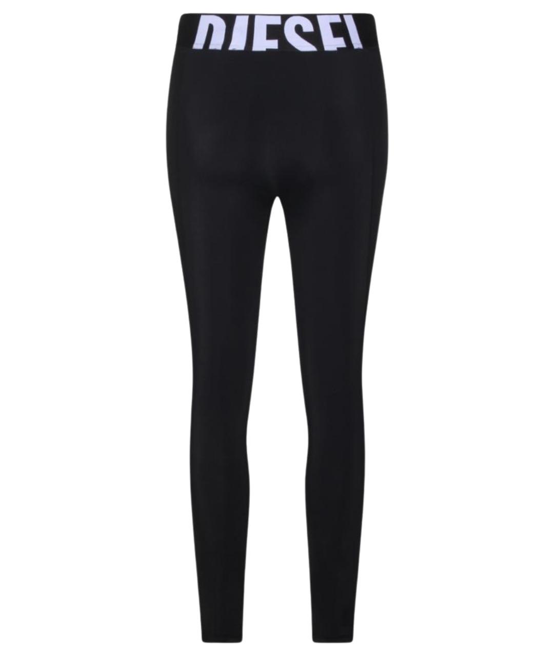 DIESEL Черные полиамидовые леггинсы и велосипедки, фото 1