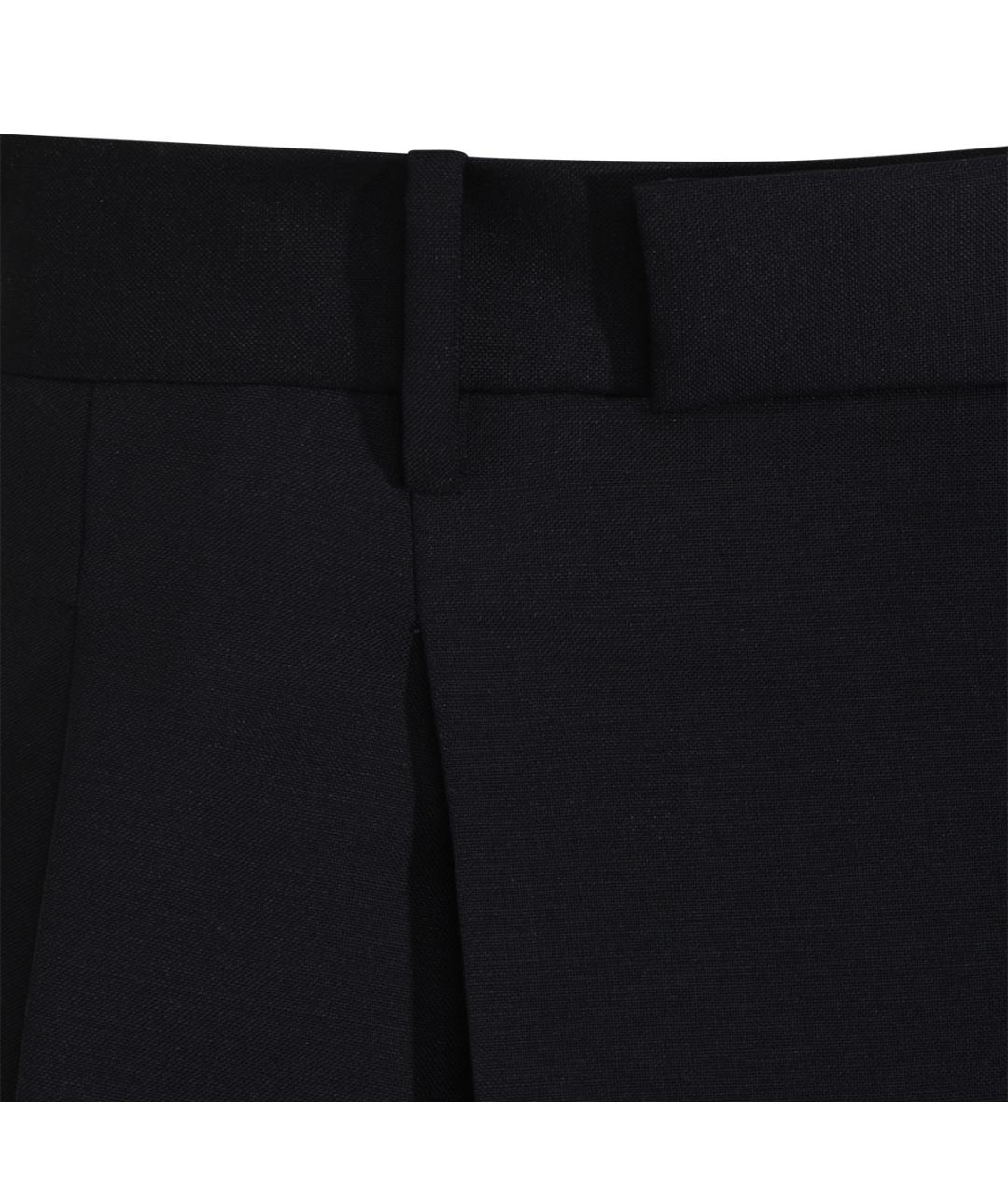 JIL SANDER Темно-синие шерстяные шорты, фото 3