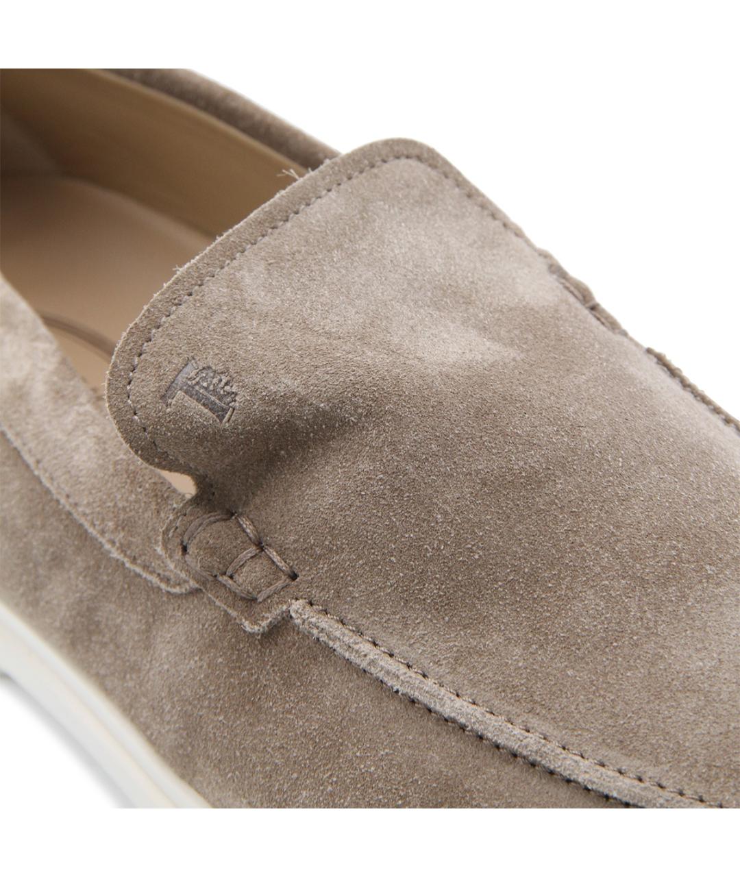 TOD'S Бежевые замшевые лоферы, фото 4