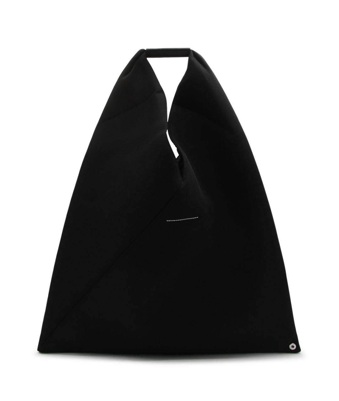 MM6 MAISON MARGIELA Черная тканевая сумка с короткими ручками, фото 3