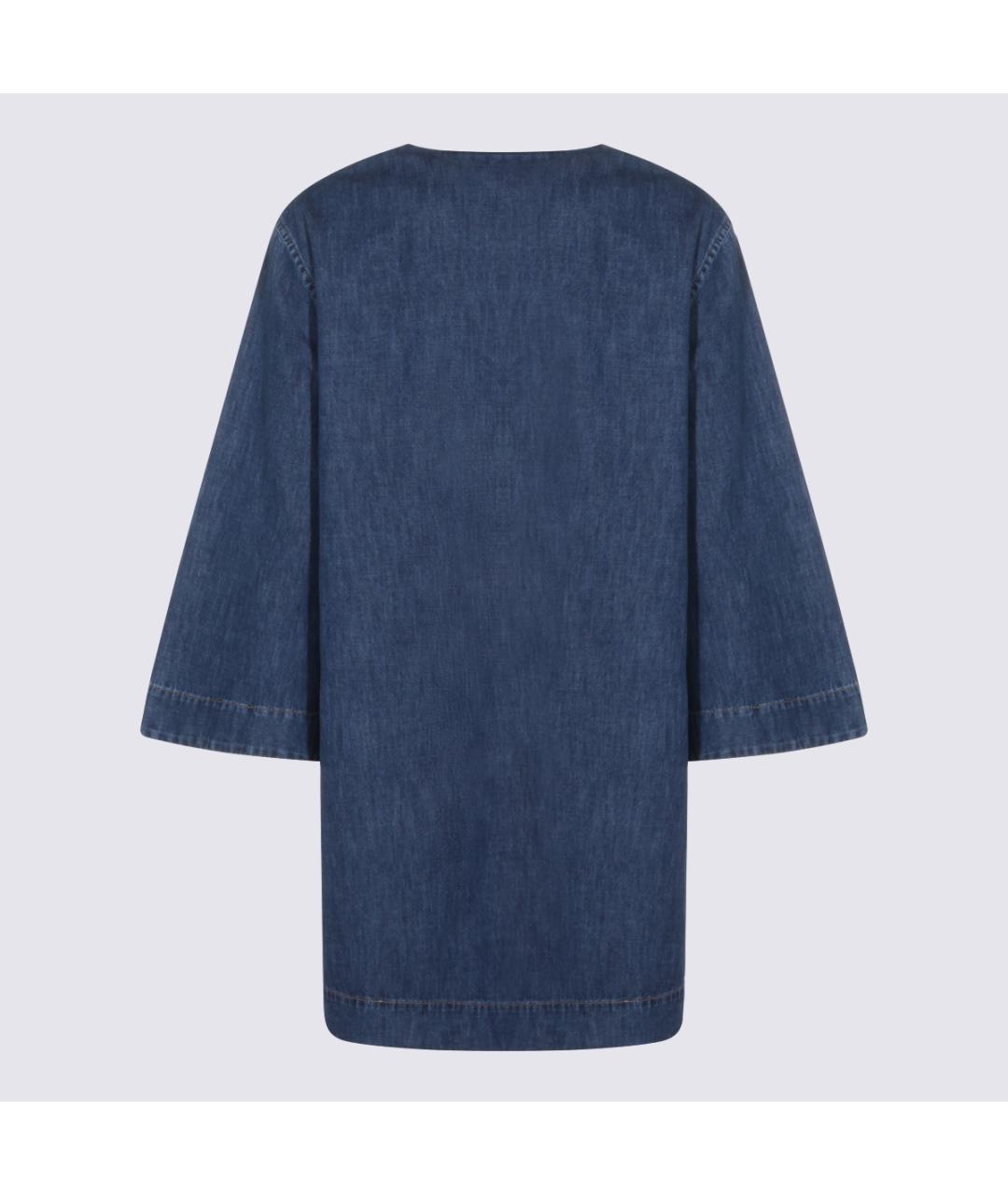 VALENTINO Синее хлопковое повседневное платье, фото 3