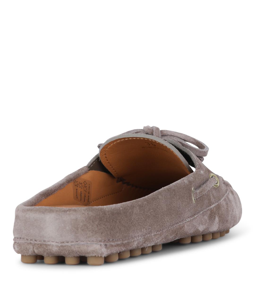 TOD'S Бежевые замшевые мюли, фото 3