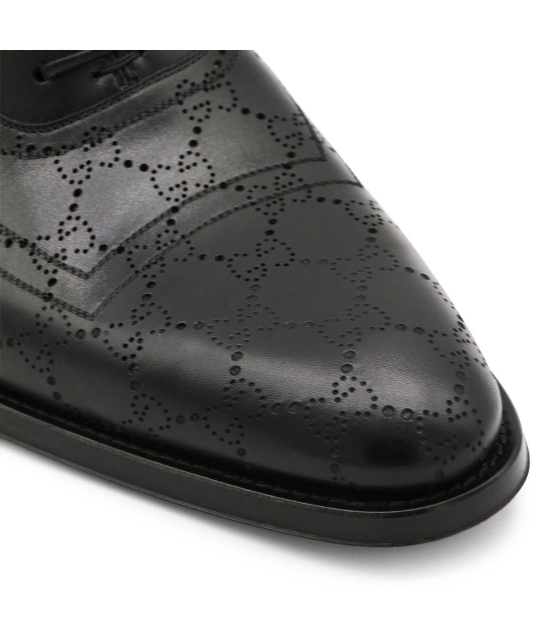 GUCCI Черные кожаные туфли, фото 4