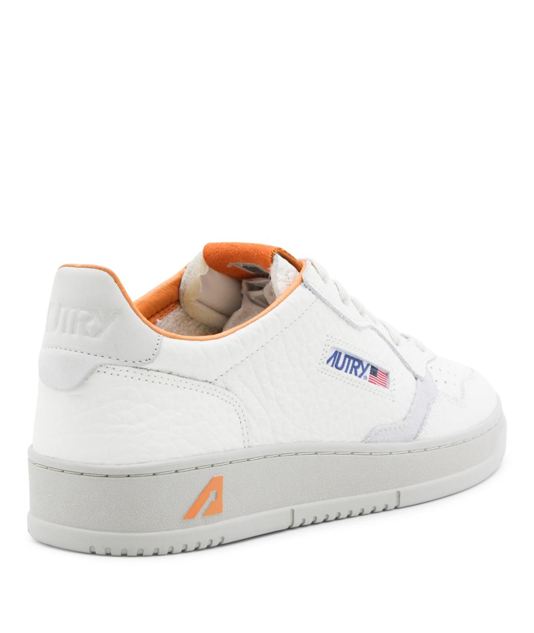 AUTRY Белые кожаные низкие кроссовки / кеды, фото 3