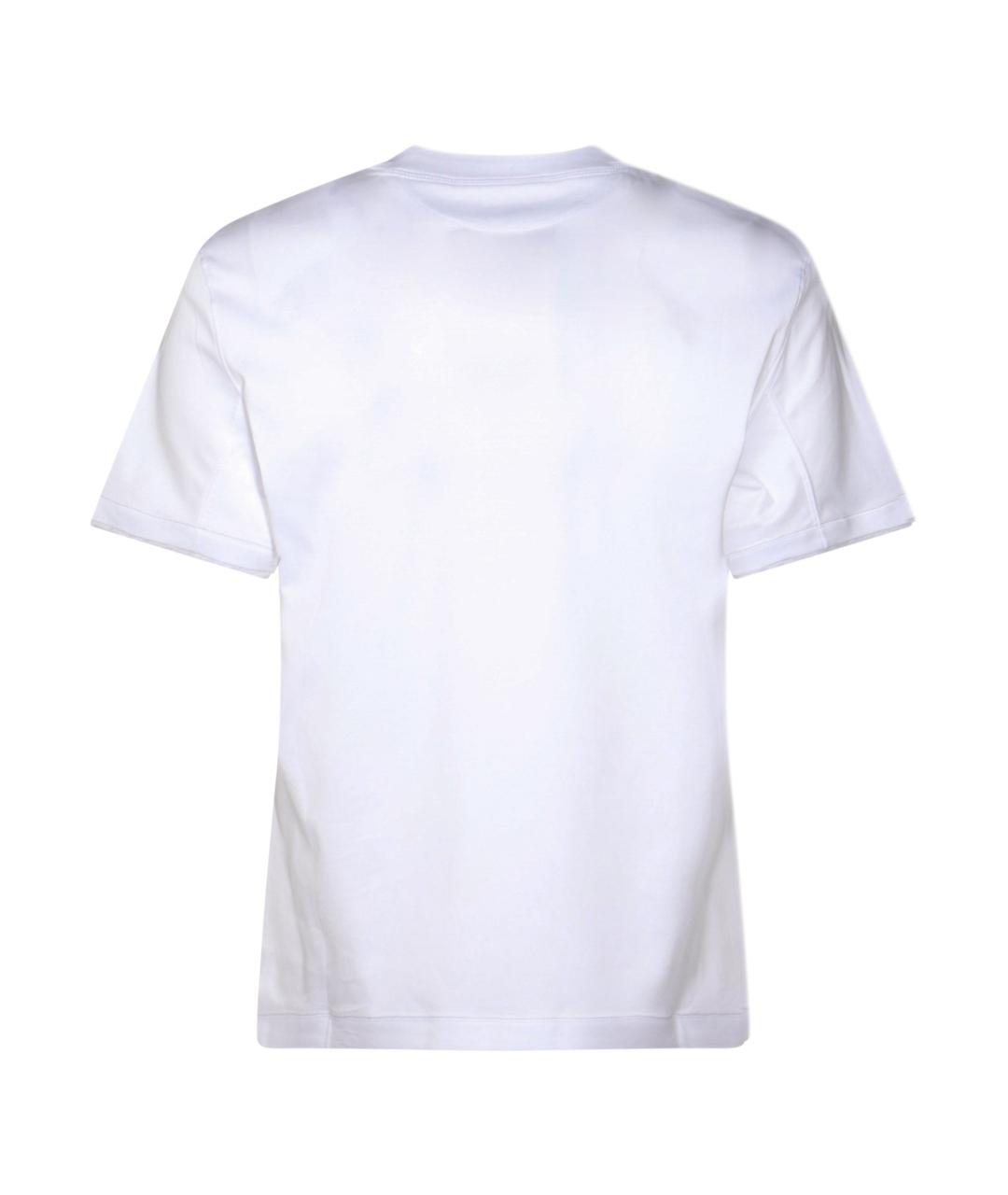 BRUNELLO CUCINELLI Белая хлопковая футболка, фото 2
