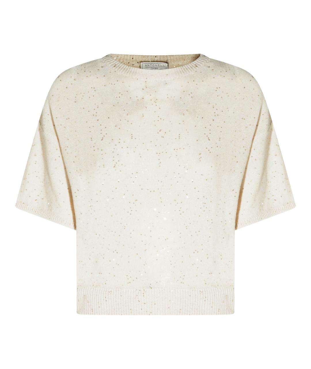 ANTONELLI FIRENZE Бежевый льняной джемпер / свитер, фото 1