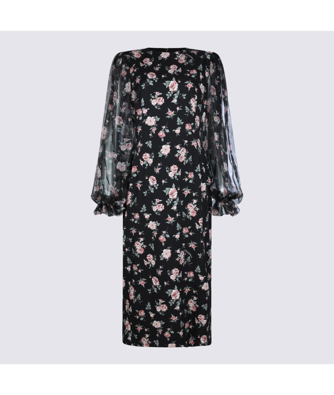 DOLCE&GABBANA Черное шелковое платье, фото 2