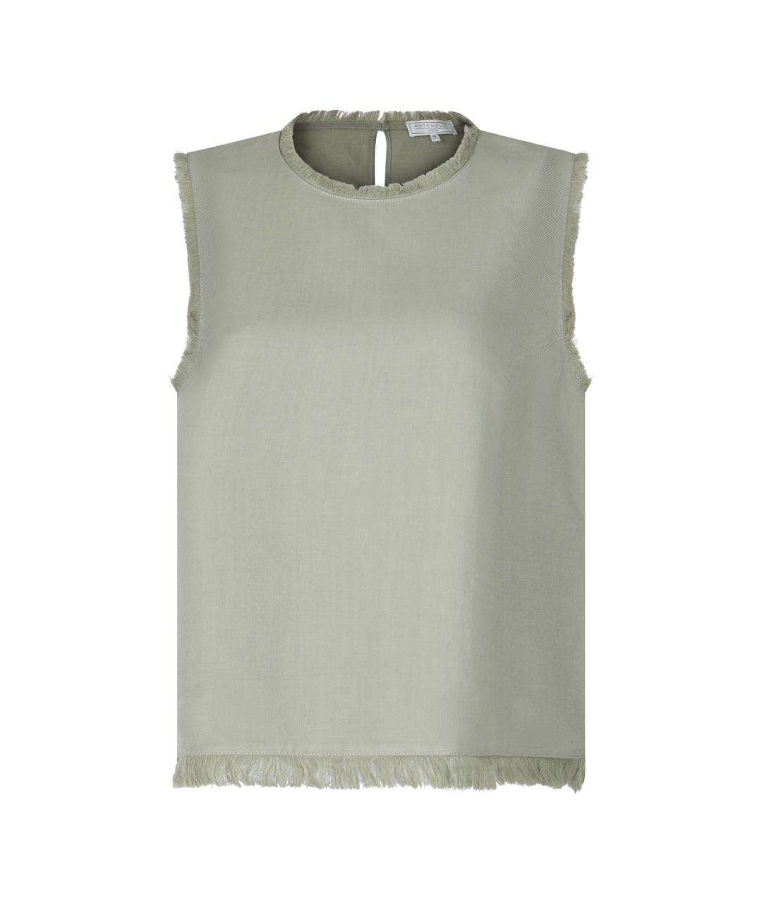 ANTONELLI FIRENZE Зеленая вискозная блузы, фото 1