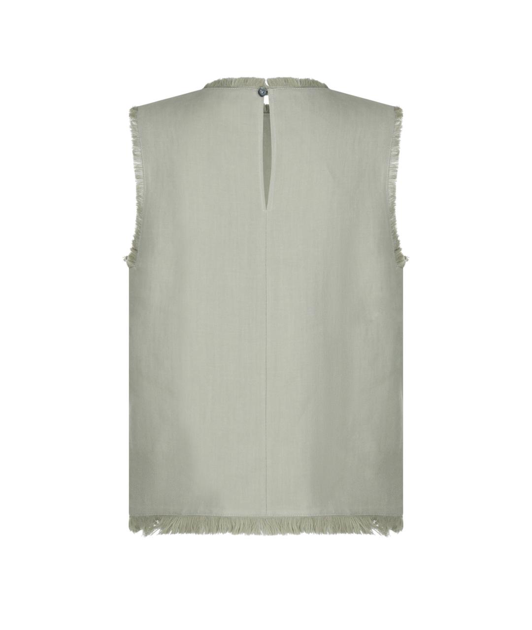 ANTONELLI FIRENZE Зеленая вискозная блузы, фото 2