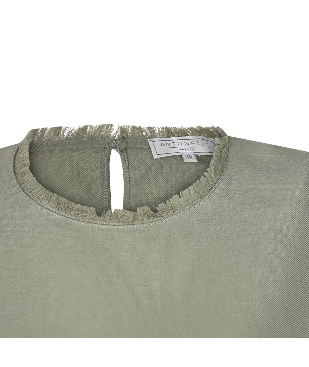 ANTONELLI FIRENZE Зеленая вискозная блузы, фото 3