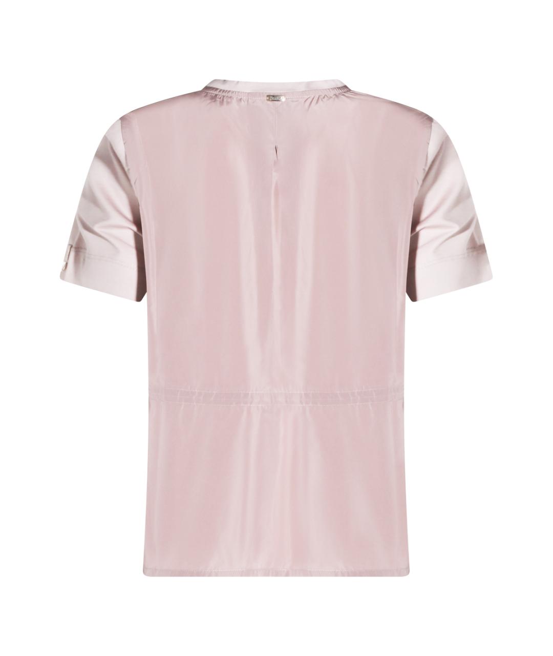 HERNO Розовая хлопковая футболка, фото 2