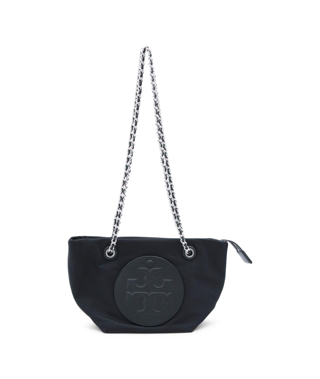 TORY BURCH Черная тканевая сумка тоут, фото 1