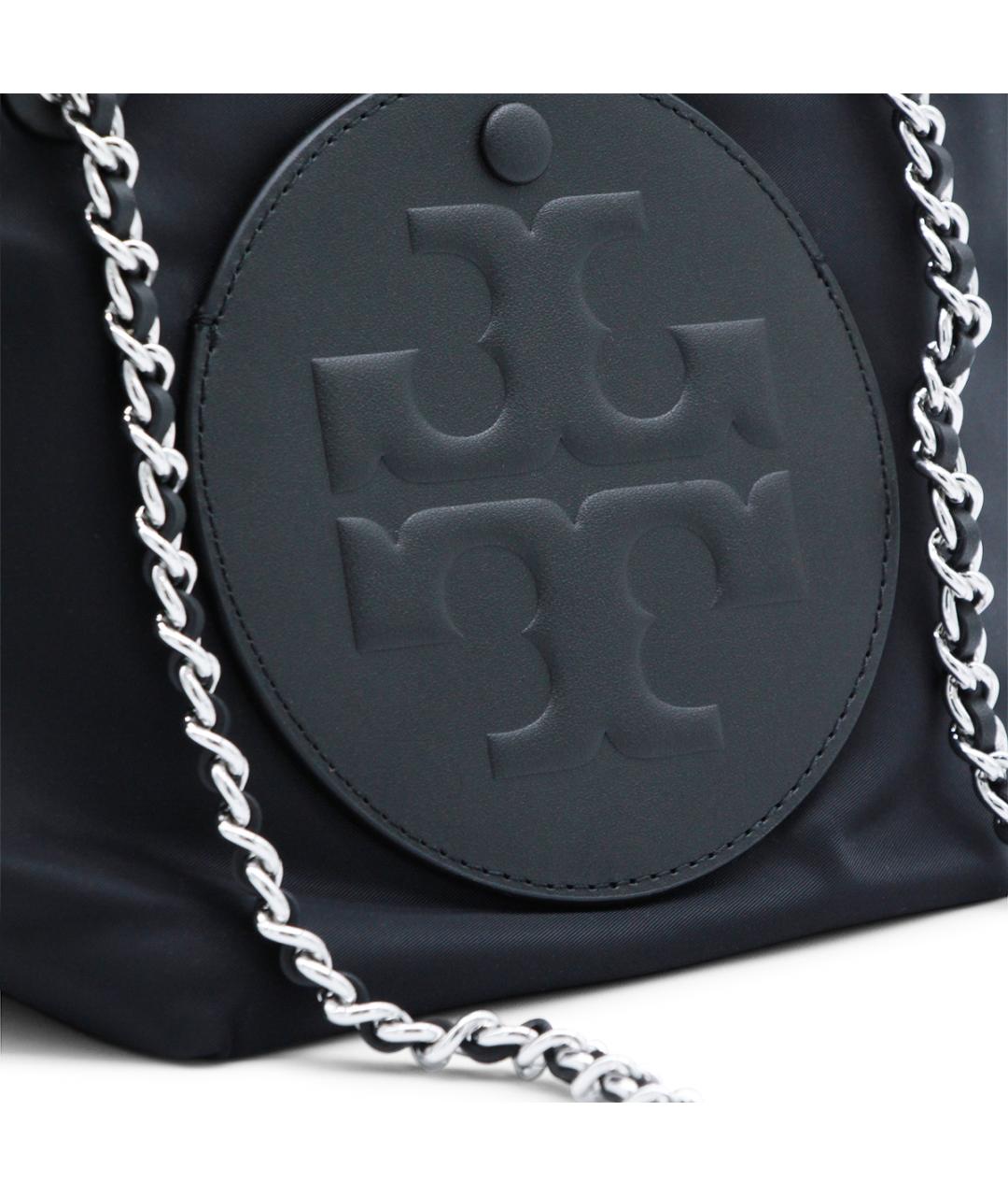 TORY BURCH Черная тканевая сумка тоут, фото 4