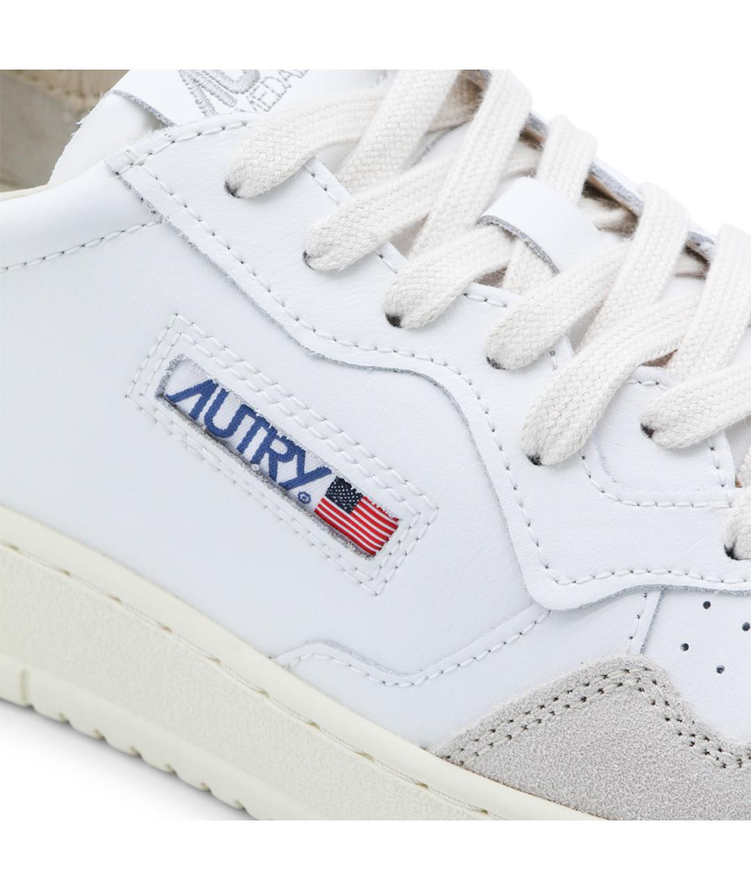 AUTRY Белые кожаные низкие кроссовки / кеды, фото 4
