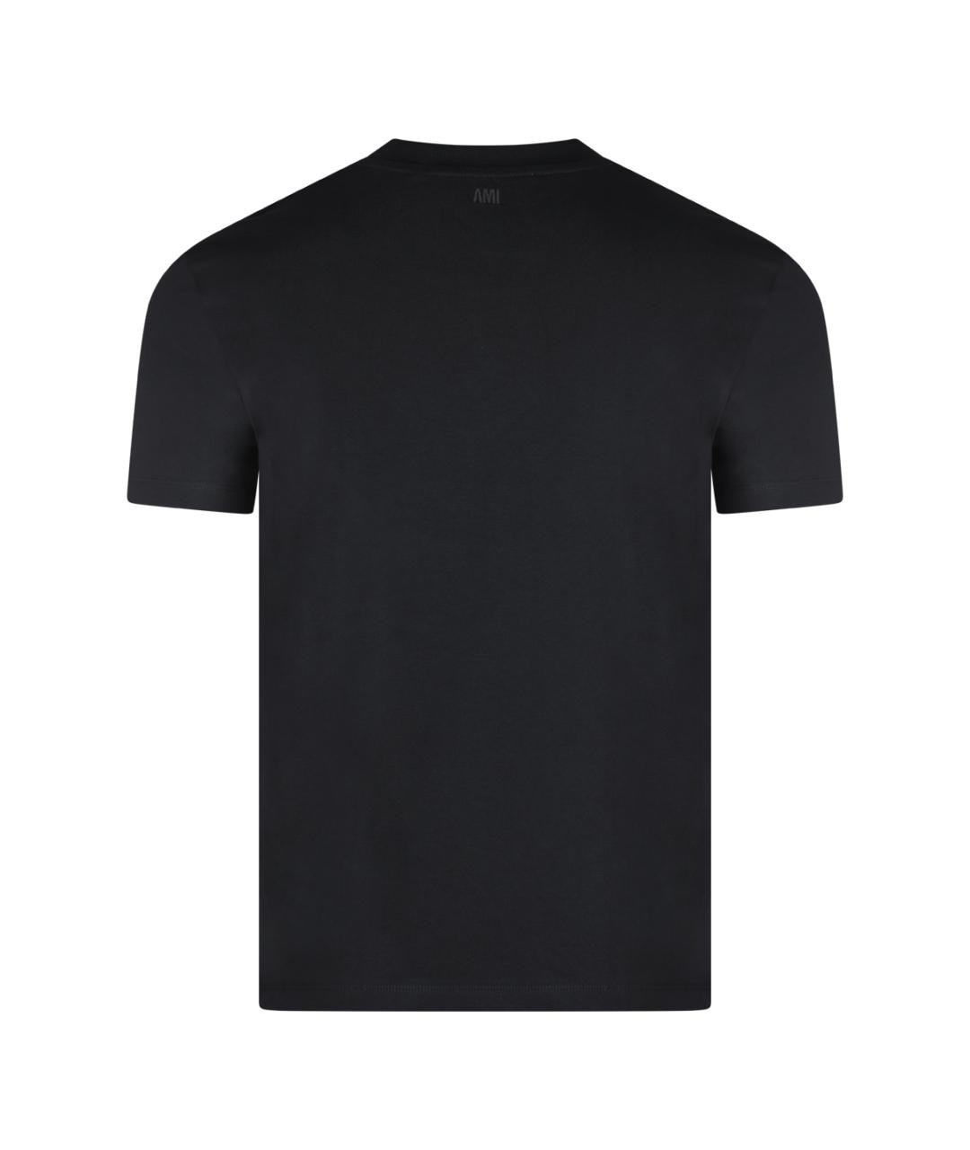 Ami Paris Черная хлопковая футболка, фото 2