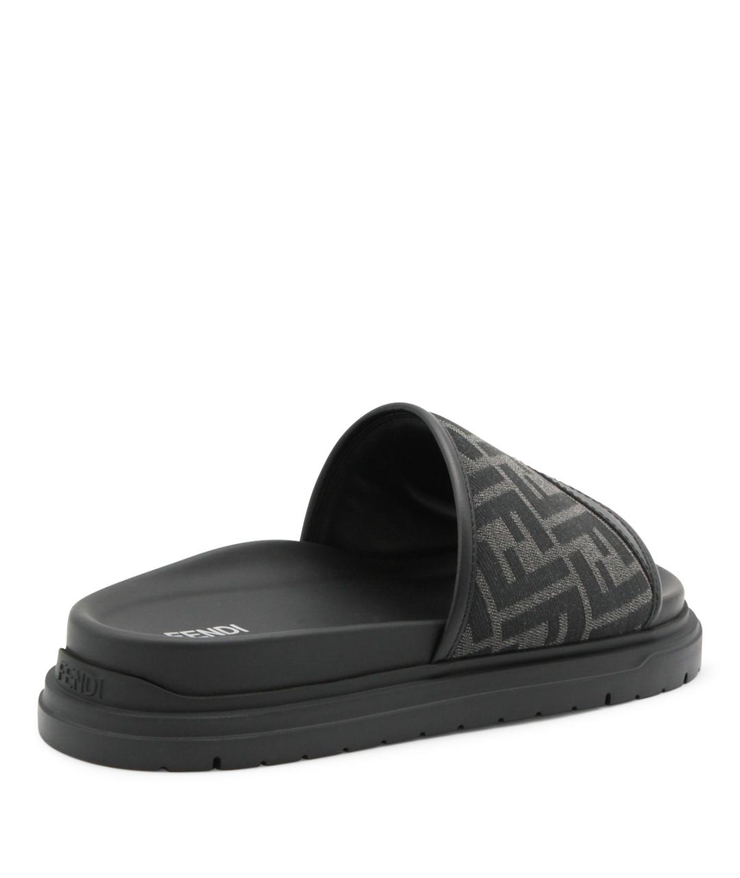 FENDI Черные шлепанцы, фото 3