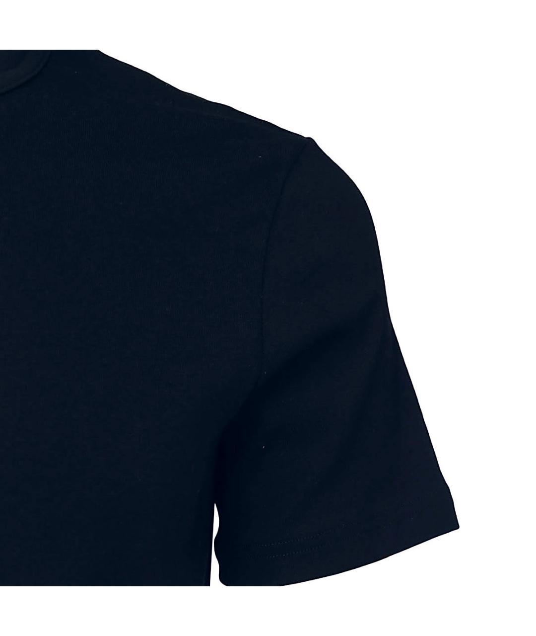 TOM FORD Темно-синяя хлопковая футболка, фото 3