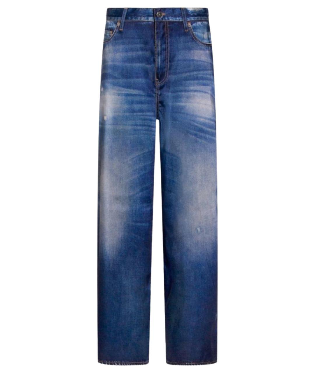 GOLDEN GOOSE DELUXE BRAND Синие прямые джинсы, фото 1