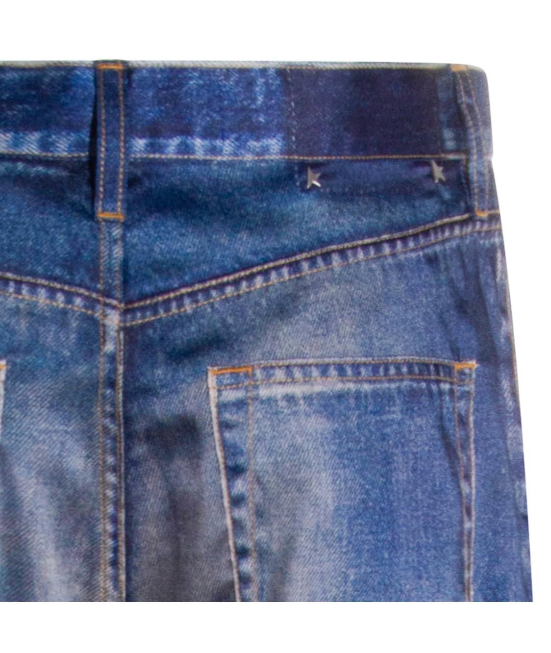 GOLDEN GOOSE DELUXE BRAND Синие прямые джинсы, фото 4