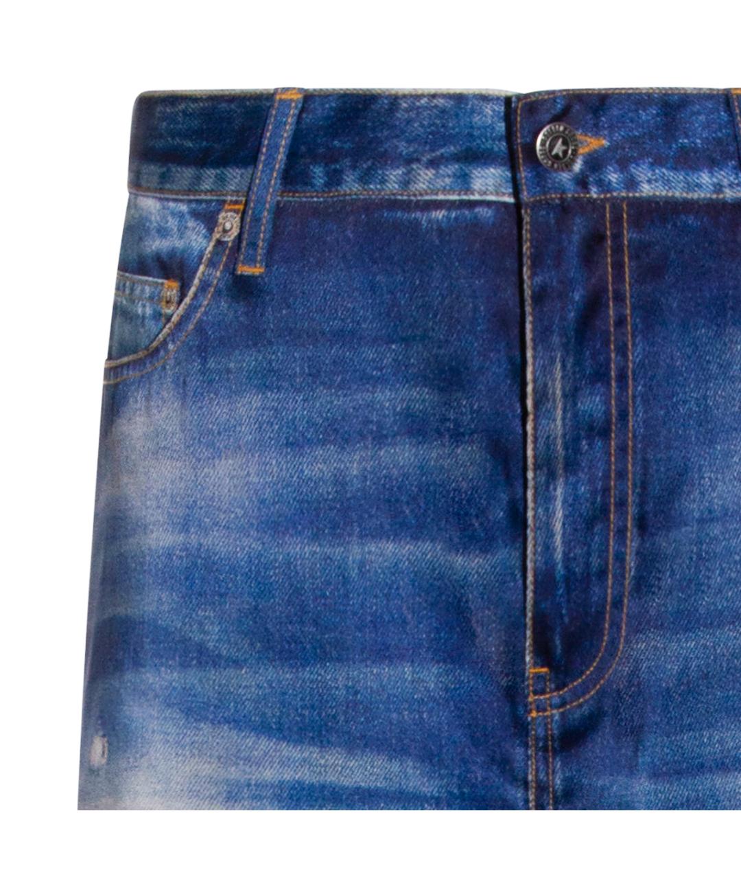 GOLDEN GOOSE DELUXE BRAND Синие прямые джинсы, фото 3