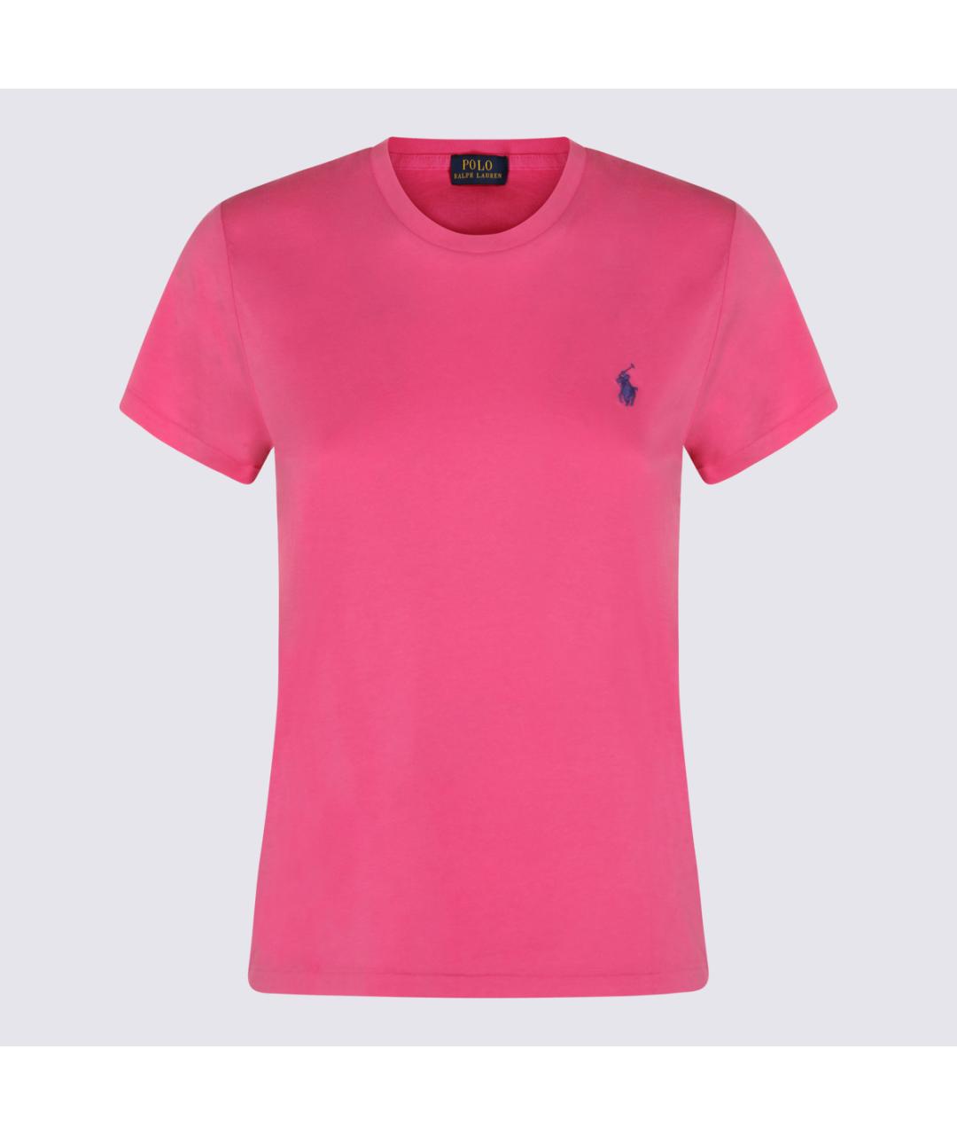 POLO RALPH LAUREN Розовая хлопковая футболка, фото 2