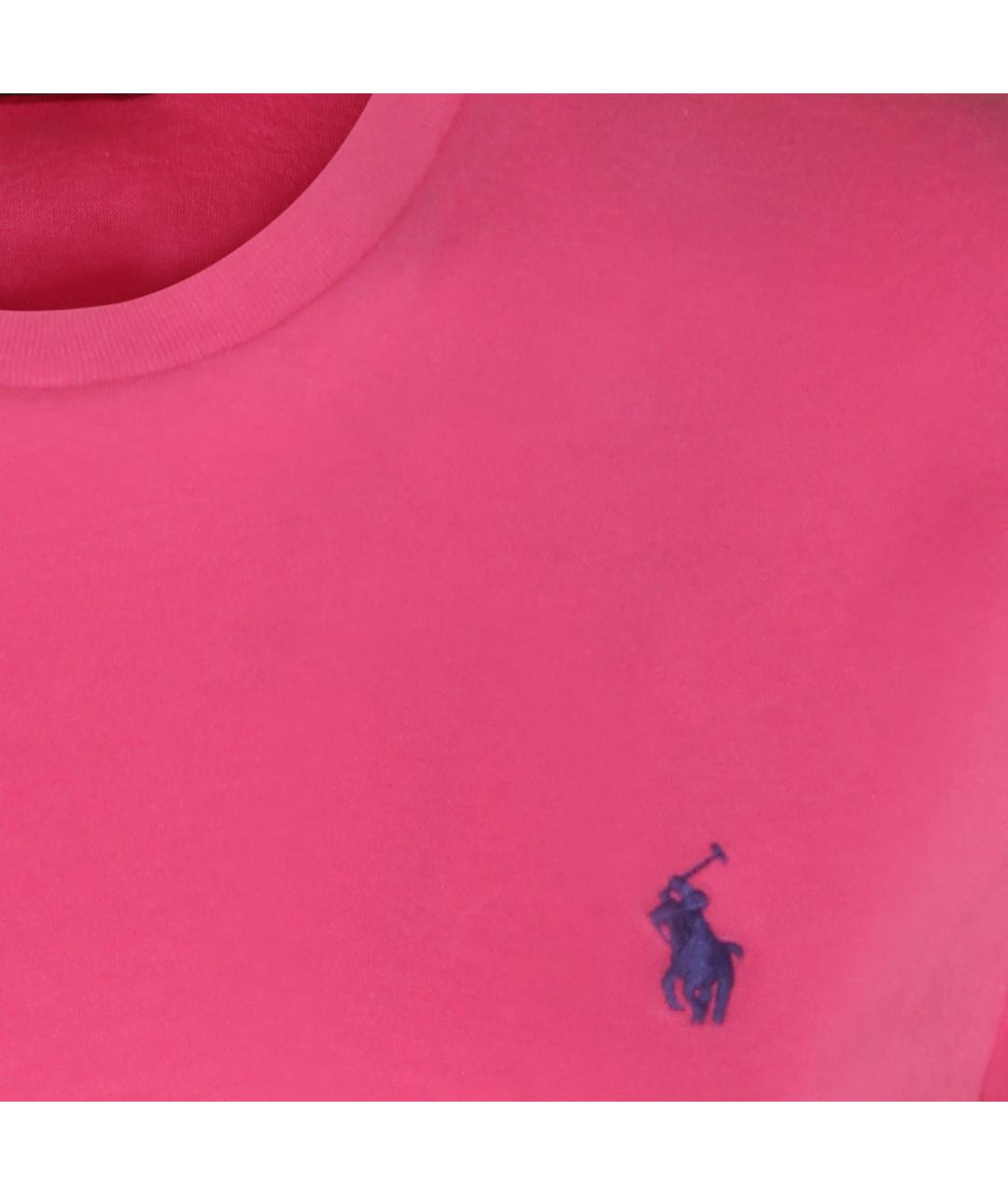 POLO RALPH LAUREN Розовая хлопковая футболка, фото 4