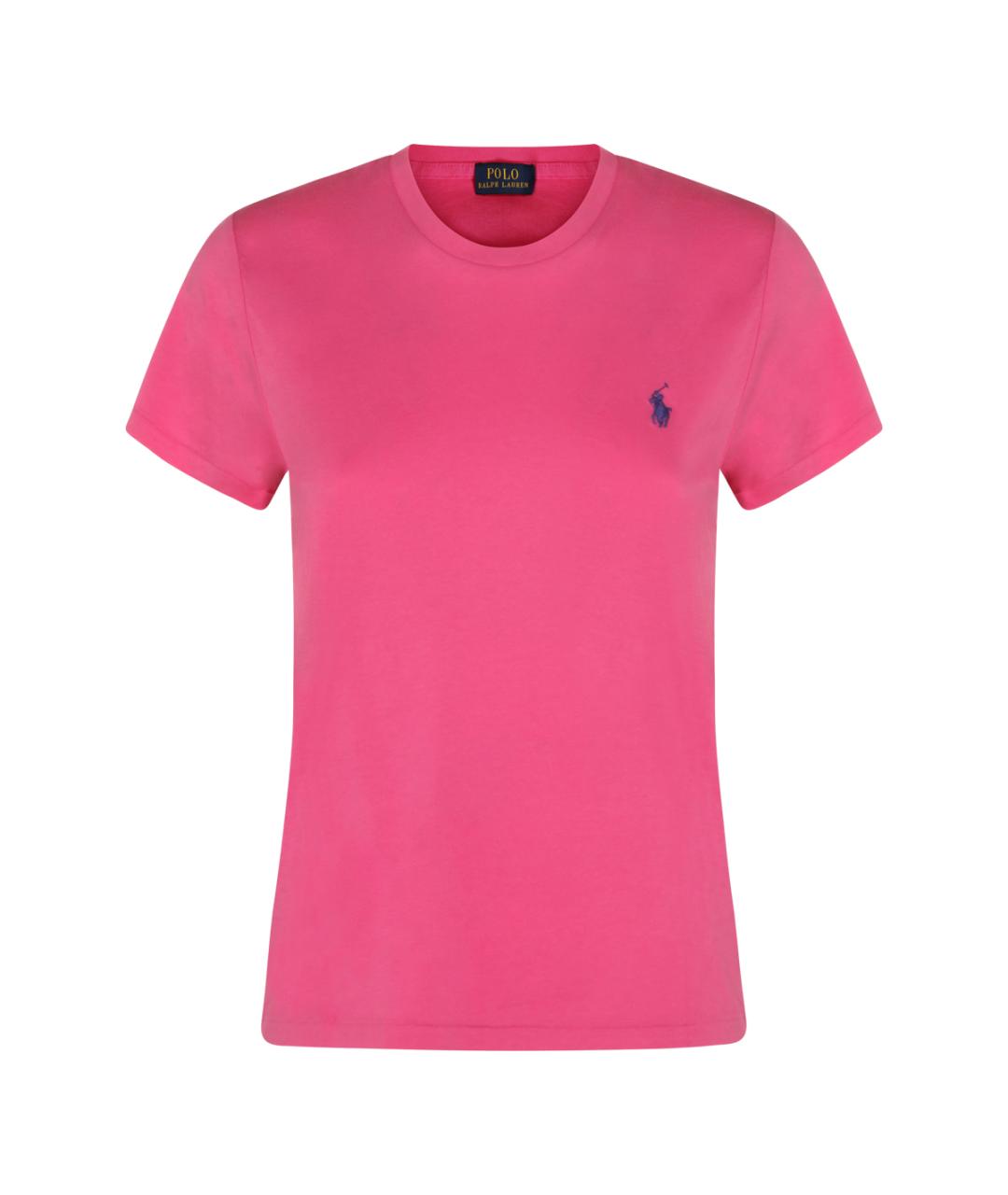 POLO RALPH LAUREN Розовая хлопковая футболка, фото 1