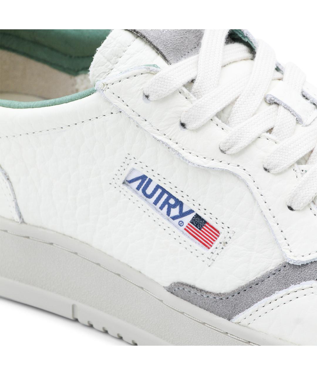 AUTRY Белые кожаные низкие кроссовки / кеды, фото 4