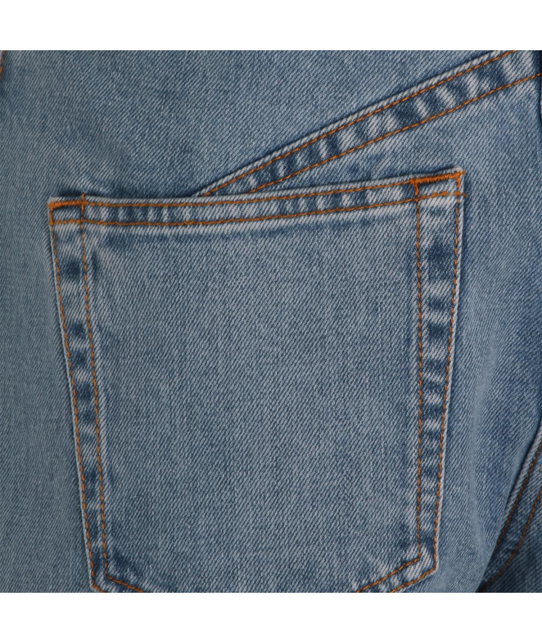 ALAIA Голубые хлопковые прямые джинсы, фото 4