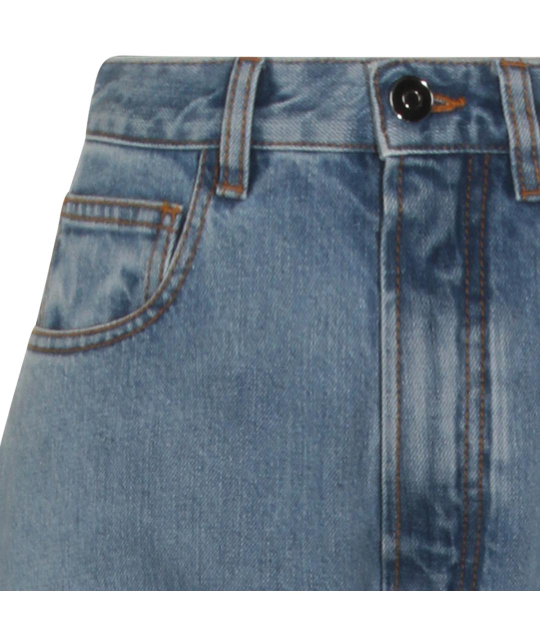 ALAIA Голубые хлопковые прямые джинсы, фото 3