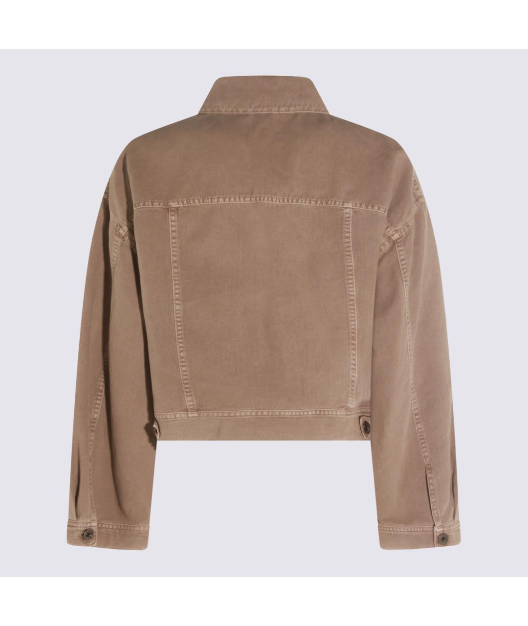 BRUNELLO CUCINELLI Коричневая хлопковая куртка, фото 3