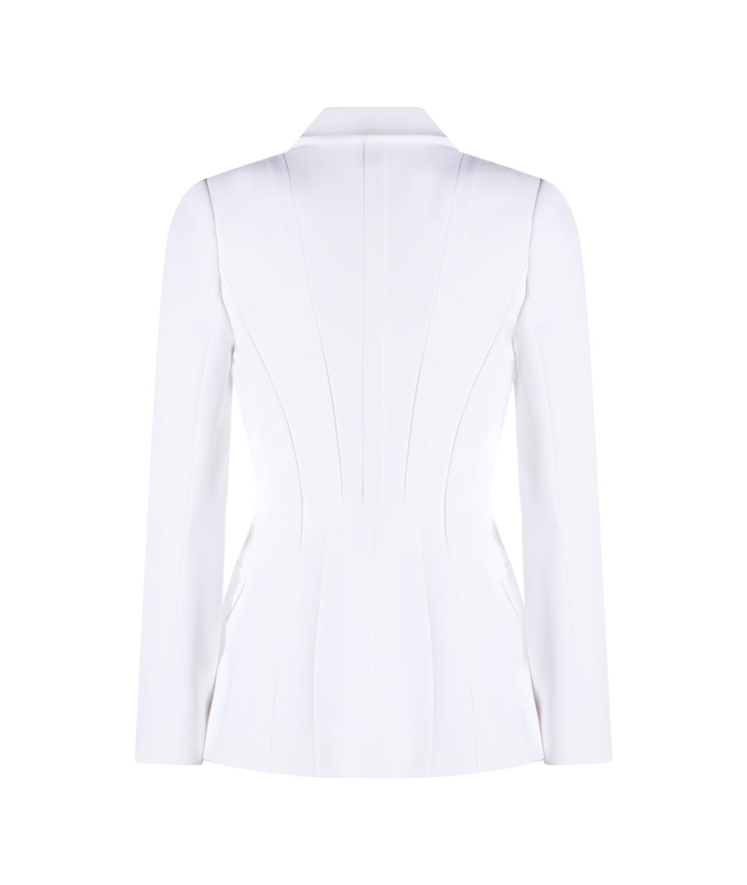ELISABETTA FRANCHI Белый полиэстеровый жакет/пиджак, фото 2