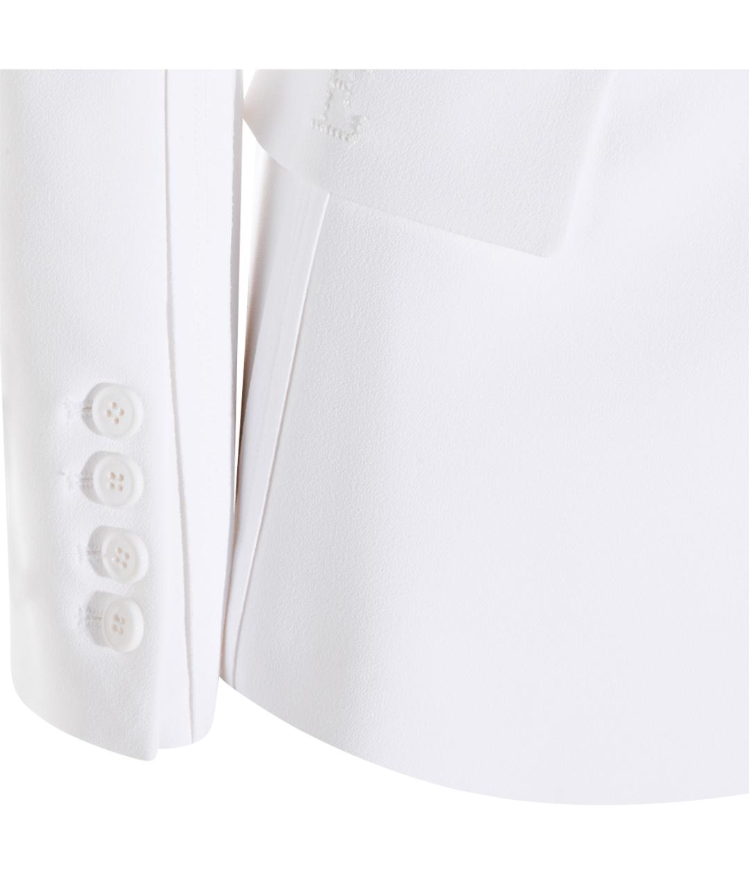 ELISABETTA FRANCHI Белый полиэстеровый жакет/пиджак, фото 3