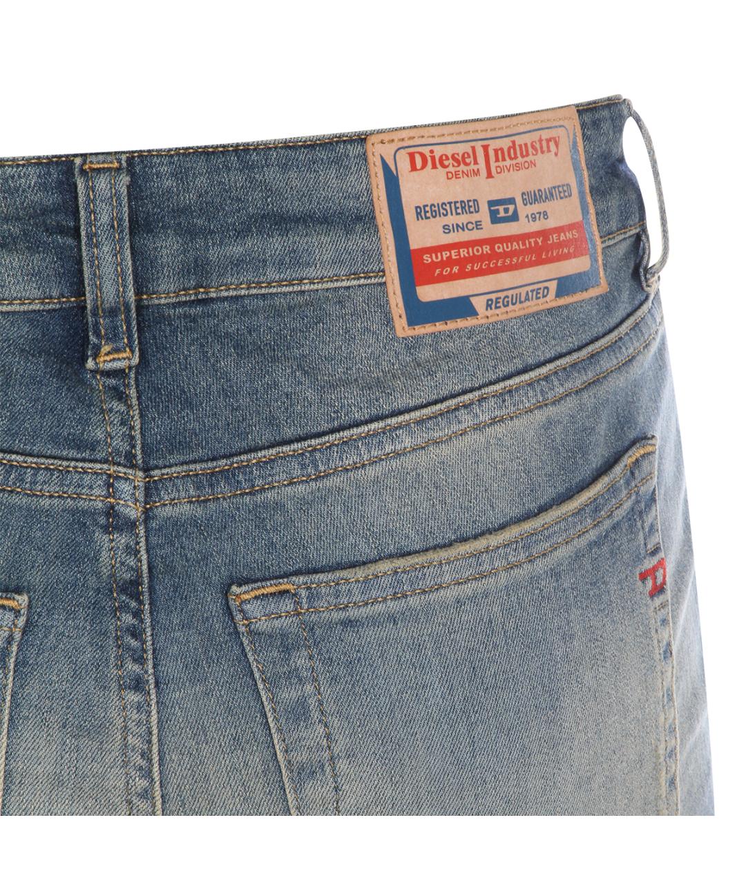 DIESEL Синие хлопко-эластановые джинсы клеш, фото 5