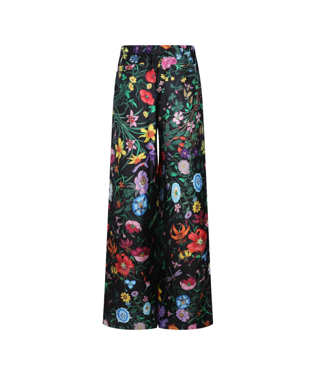 GUCCI Мульти шелковые брюки широкие, фото 2